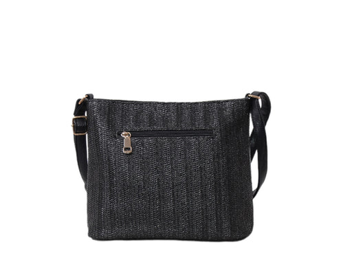 BOLSO BANDOLERA RAFIAS RAYAS. REF: SF8167T