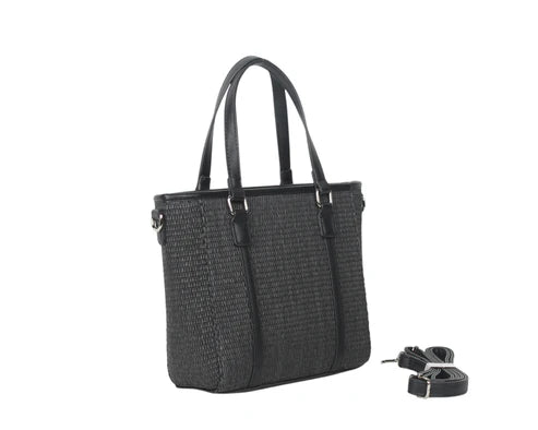 BOLSO DE MANO CON BANDOLERA RAFIA. REF: SS4148