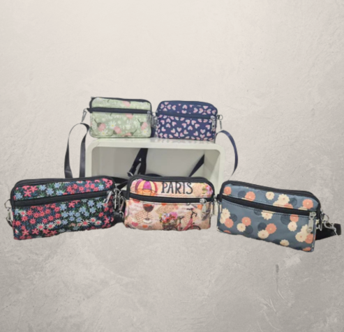 BOLSO BANDOLERA ESTAMPADA NYLON. REF: GB280