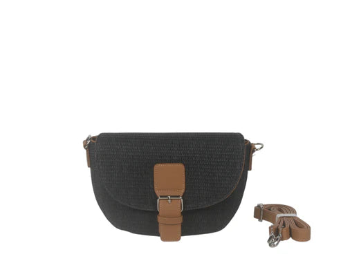 BOLSO BANDOLERA RAFIA CON SOLAPA. REF: SY769