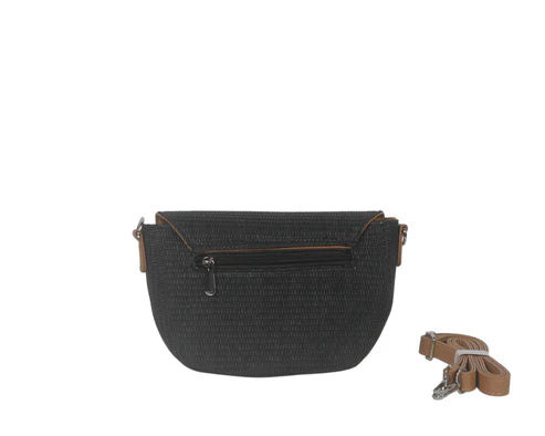 BOLSO BANDOLERA RAFIA CON SOLAPA. REF: SY769
