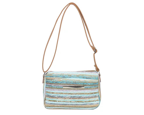 BOLSO BANDOLERA RAFIA COLORIDOS. REF: SY723LK