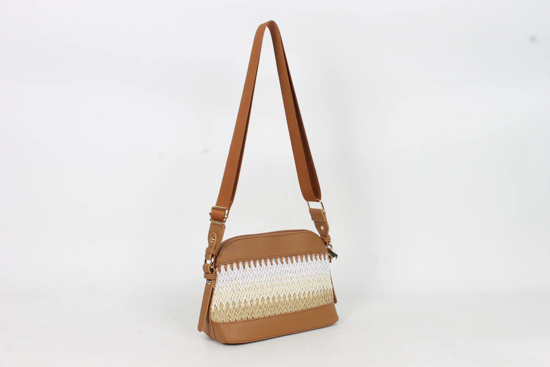 BOLSO BANDOLERA DE RAFIAS. REF: W201358R