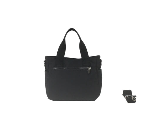 BOLSO DE MANO CON BANDOLERA, NYLON. REF: GB036