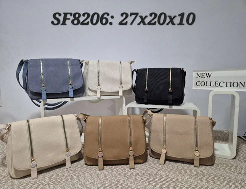BOLSO BANDOLERA CON SOLAPA. REF: SF8206