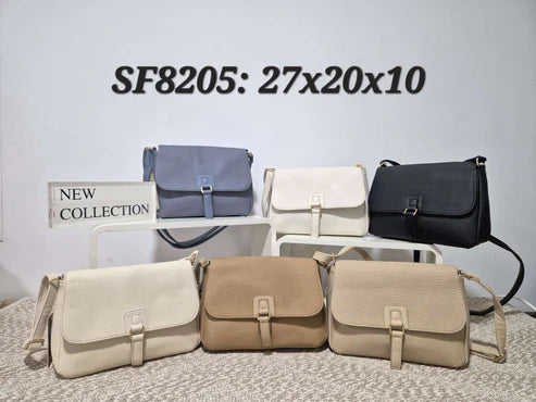 BOLSO BANDOLERA CON SOLAPA. REF: SF8205