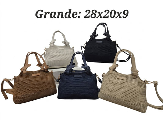 BOLSO  DE MANO CON BANDOLERA CROCHET. REF: SS4117L
